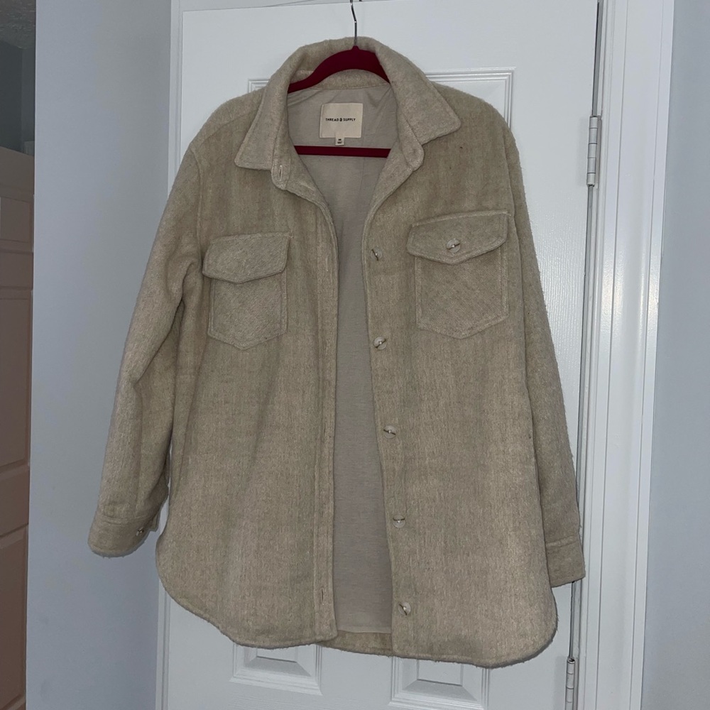 Thread & Supply Cream Shacket - image 1